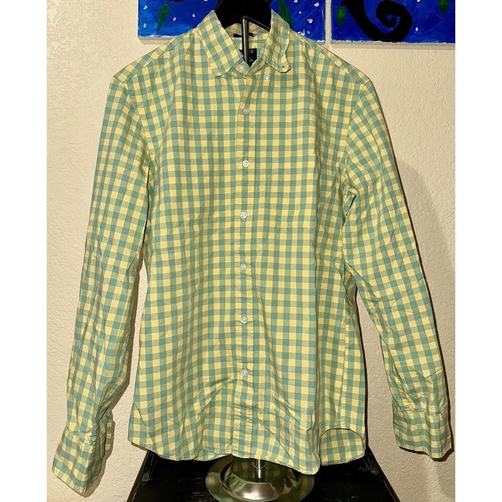 J.Crew Men’s Medium Slim Flex Washed Casual Shirt Checkered